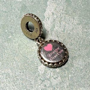 Pandora Stronger Then Ever United Together S925ALE Dangle Pendant Charm